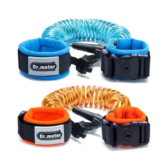 Anti Lost Wrist Link, 2 Pack Toddler Safety Leash with Key Lock, Reflective